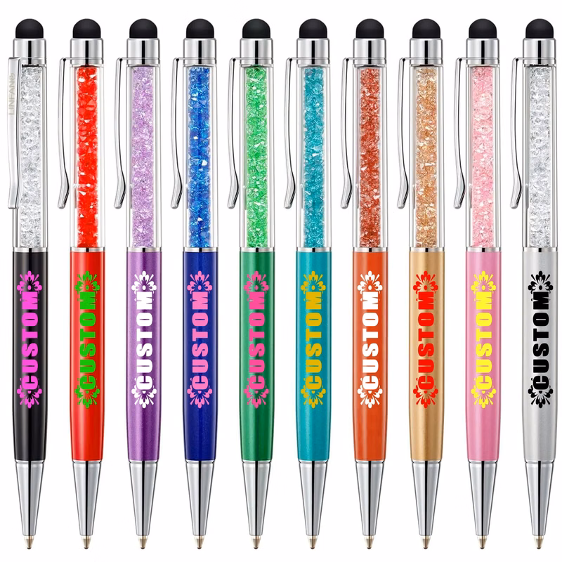 Diamond Crystal Ballpoint Pen With Stylus