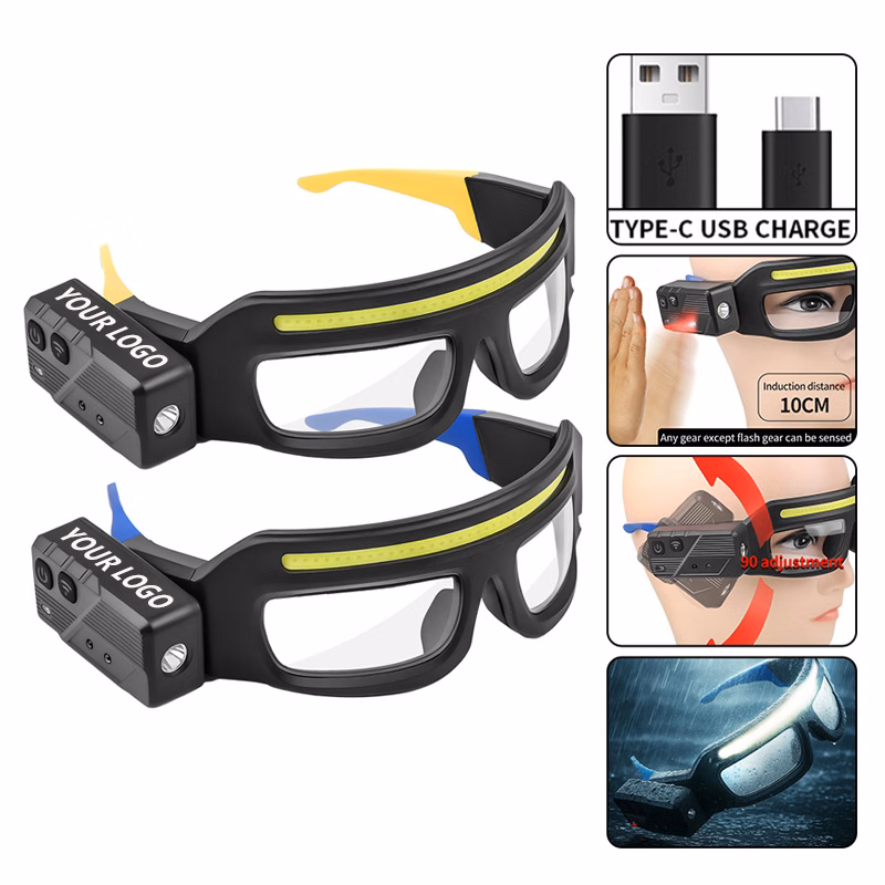 Rechargeable Multi Function Glasses-Mounted Sensor Headlamp