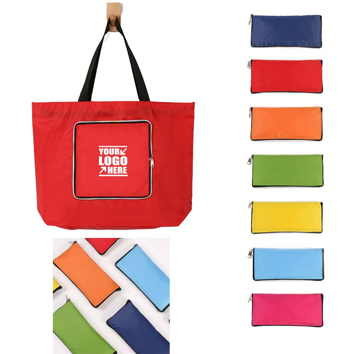 Reusable Grocery Zipper Shopping Tote Bag Shopping Bag 1