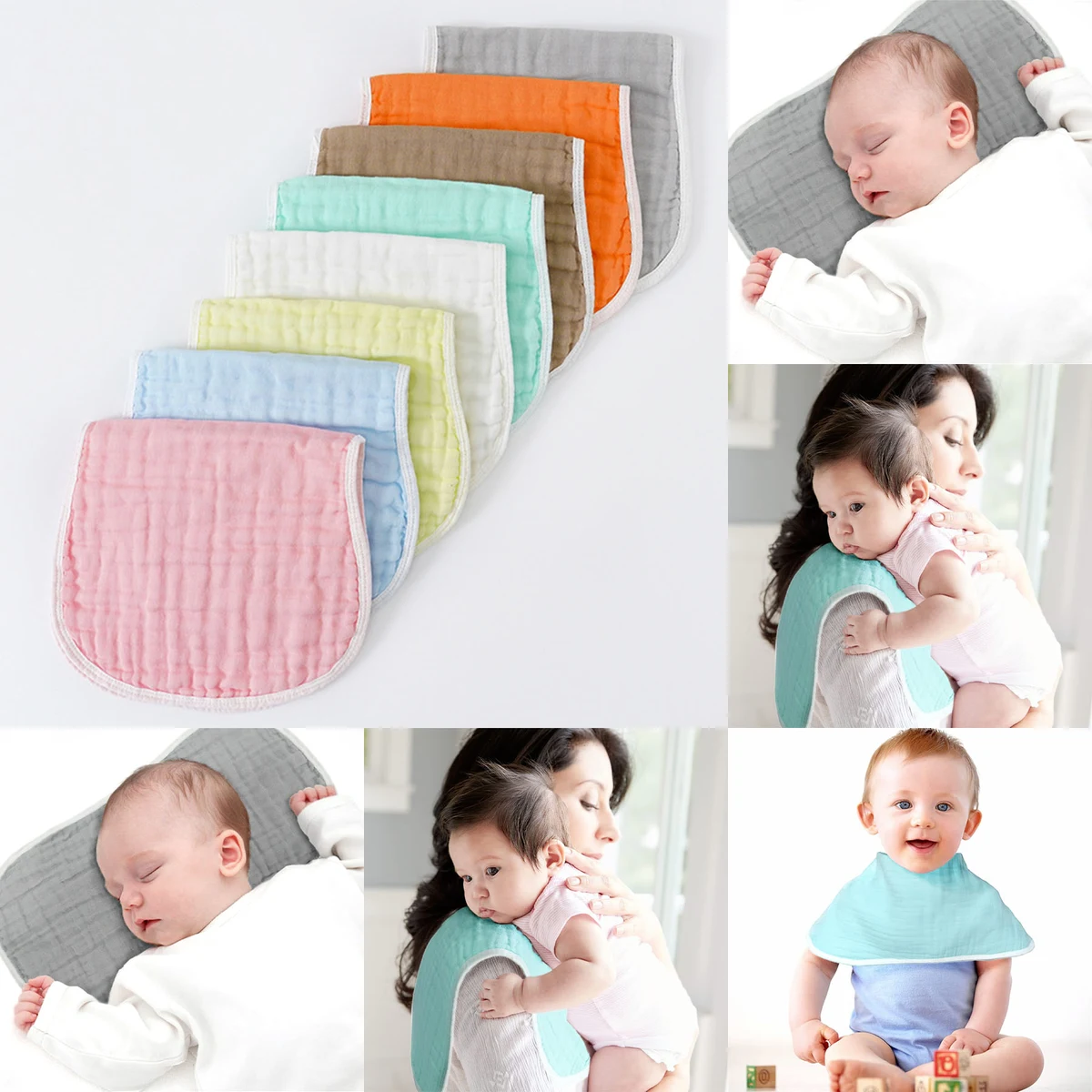 Muslin Burp Cloths for Baby Boys and Girls 1