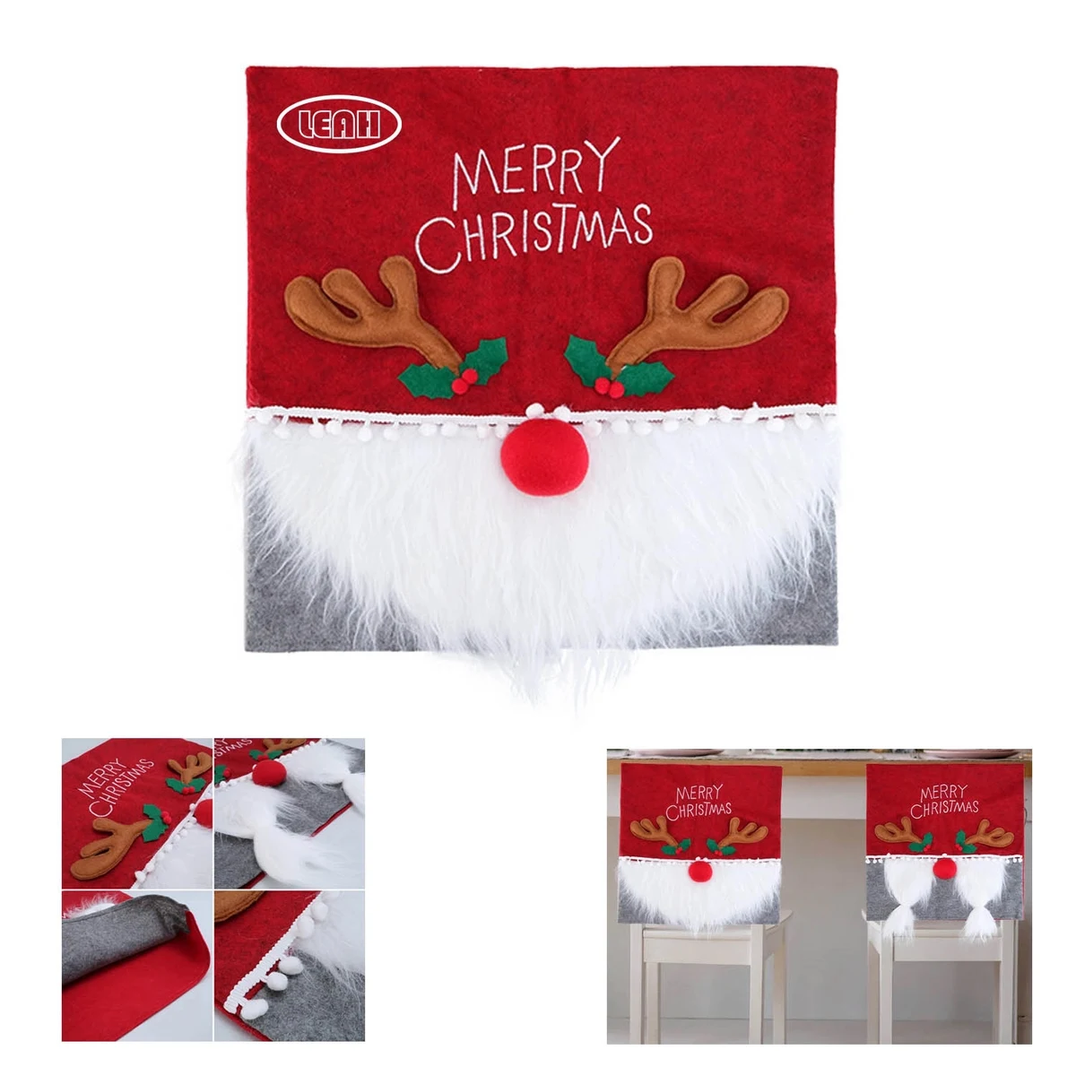 Christmas Chair Back Cap Covers 1