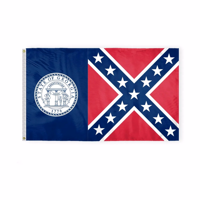 3'x5' Georgia Until 2001 ePoly Printed Flags
