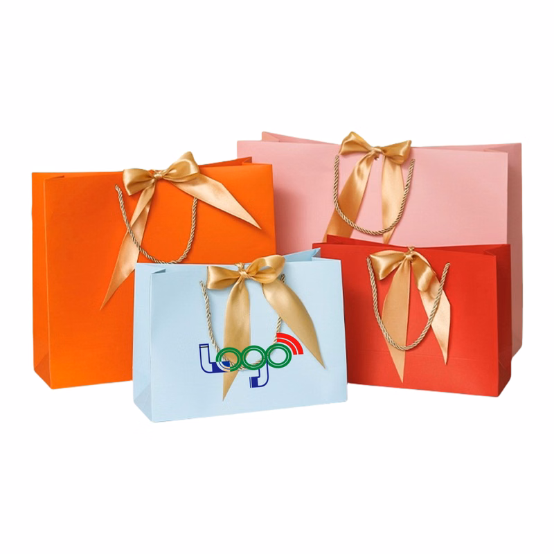 Medium Gift Bags for Presents with Bow Ribbon