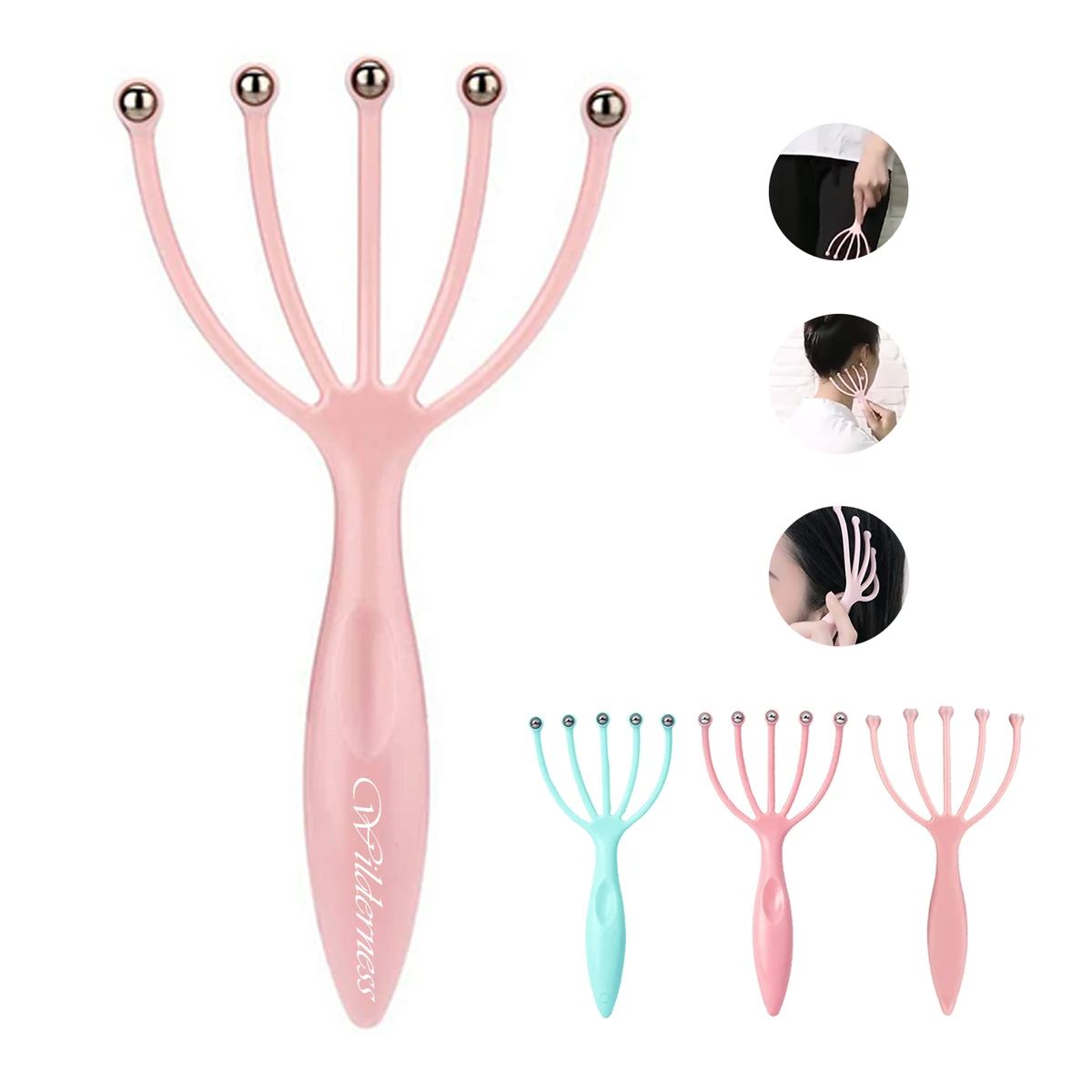 Handheld Ball Head Massager w/ Steel Claws for Relaxation 1