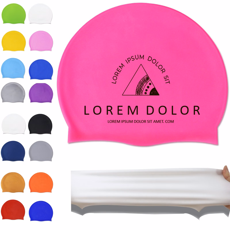Silicone Swimming Bathing Cap Unisex Multicolor