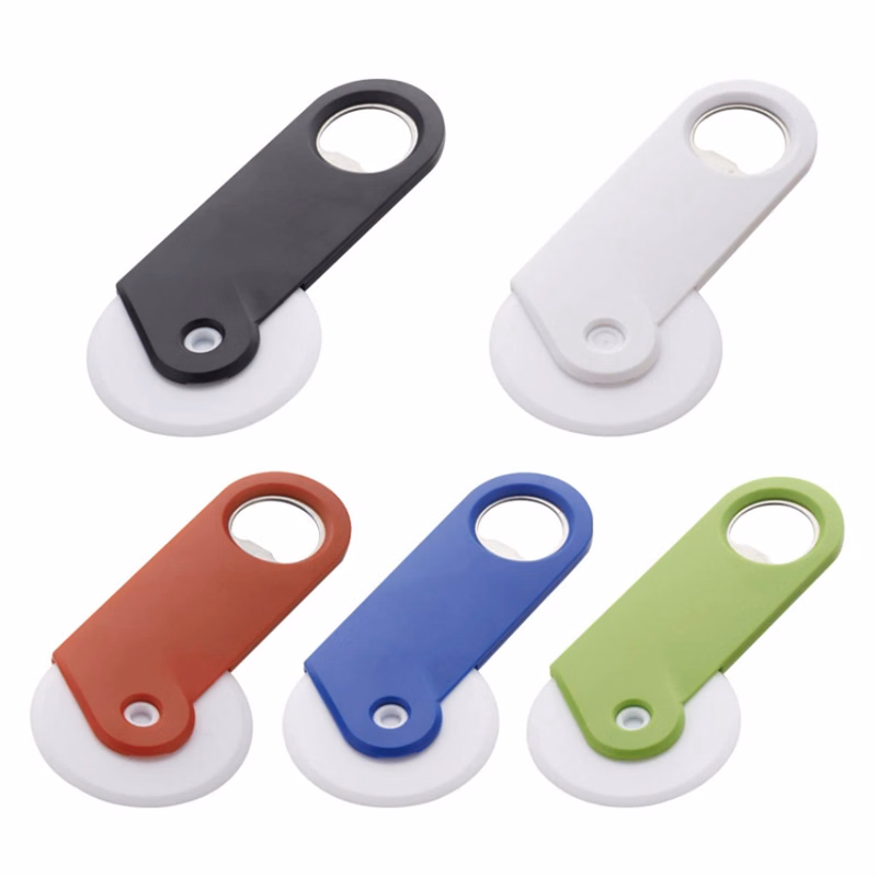 Plastic Pizza Cutter w/Bottle Opener