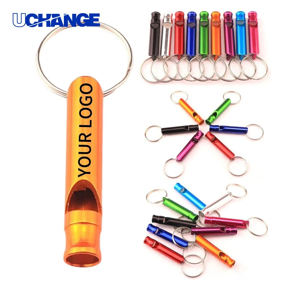 Outdoor Aluminum Whistle Key Chain Keychain for Safety 1