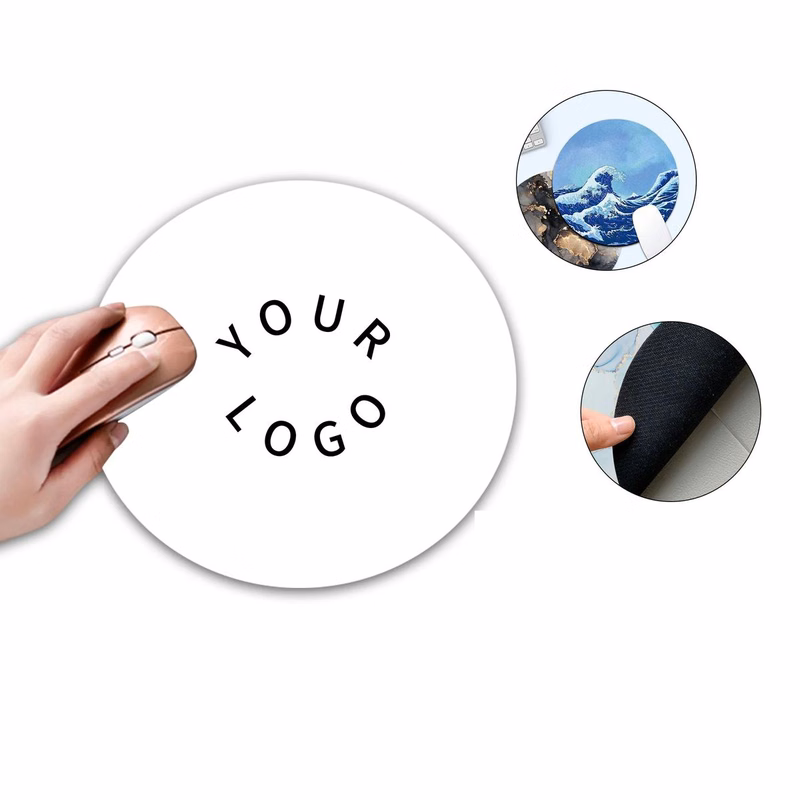 Durable Rubber Mouse Pad with Circular Shape
