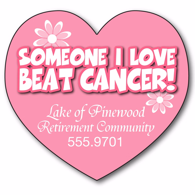 Awareness Magnet - Big Heart Shape (3.25x3) - 25 Mil.