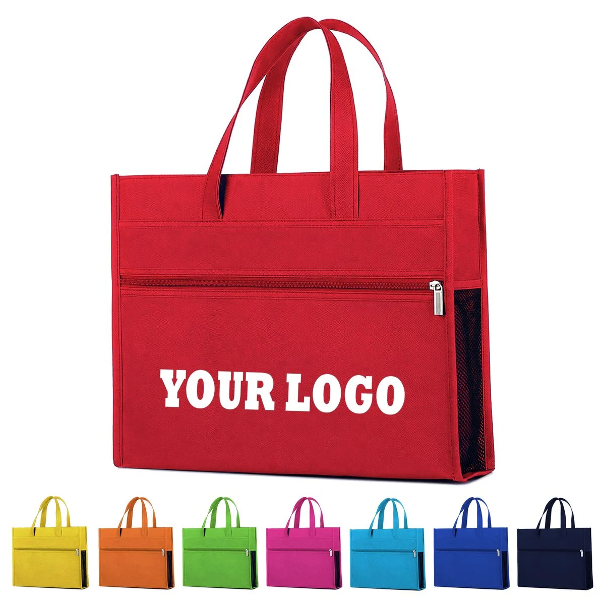 Side Mesh Oxford Storage Organizer Tote Bag 1