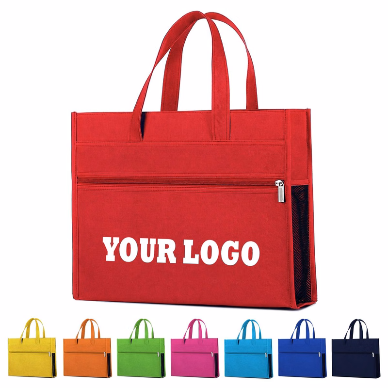 Side Mesh Oxford Storage Organizer Tote Bag