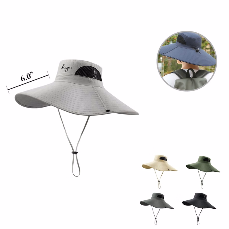 MOQ30 6 Inch Brim Wide Fishing Bucket Hat