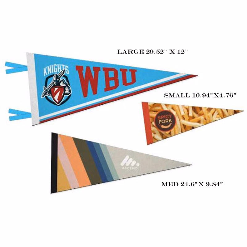 Full Color Felt Pennants-Small