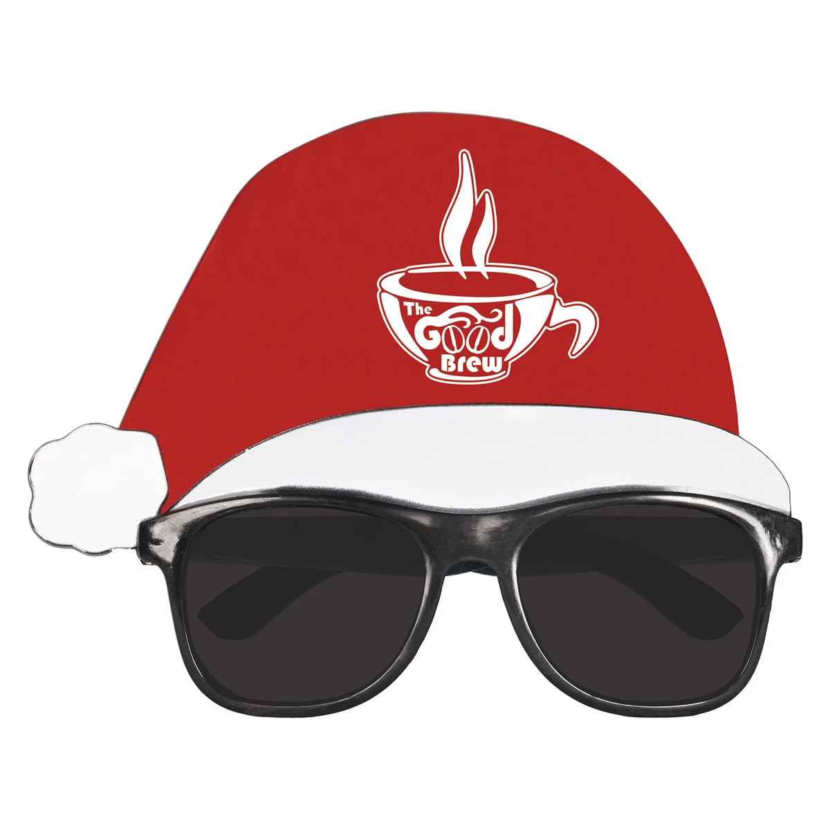 Santa Hat Glasses with a Custom Direct Pad Print 1