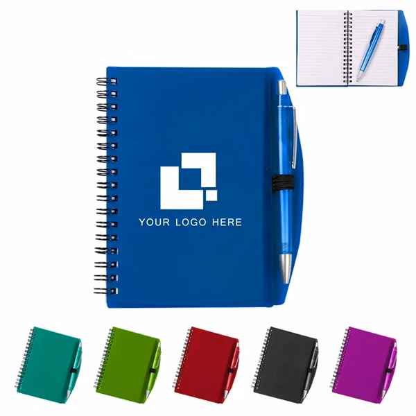 Spiral Bound Notebook With Pen - 50 sheets