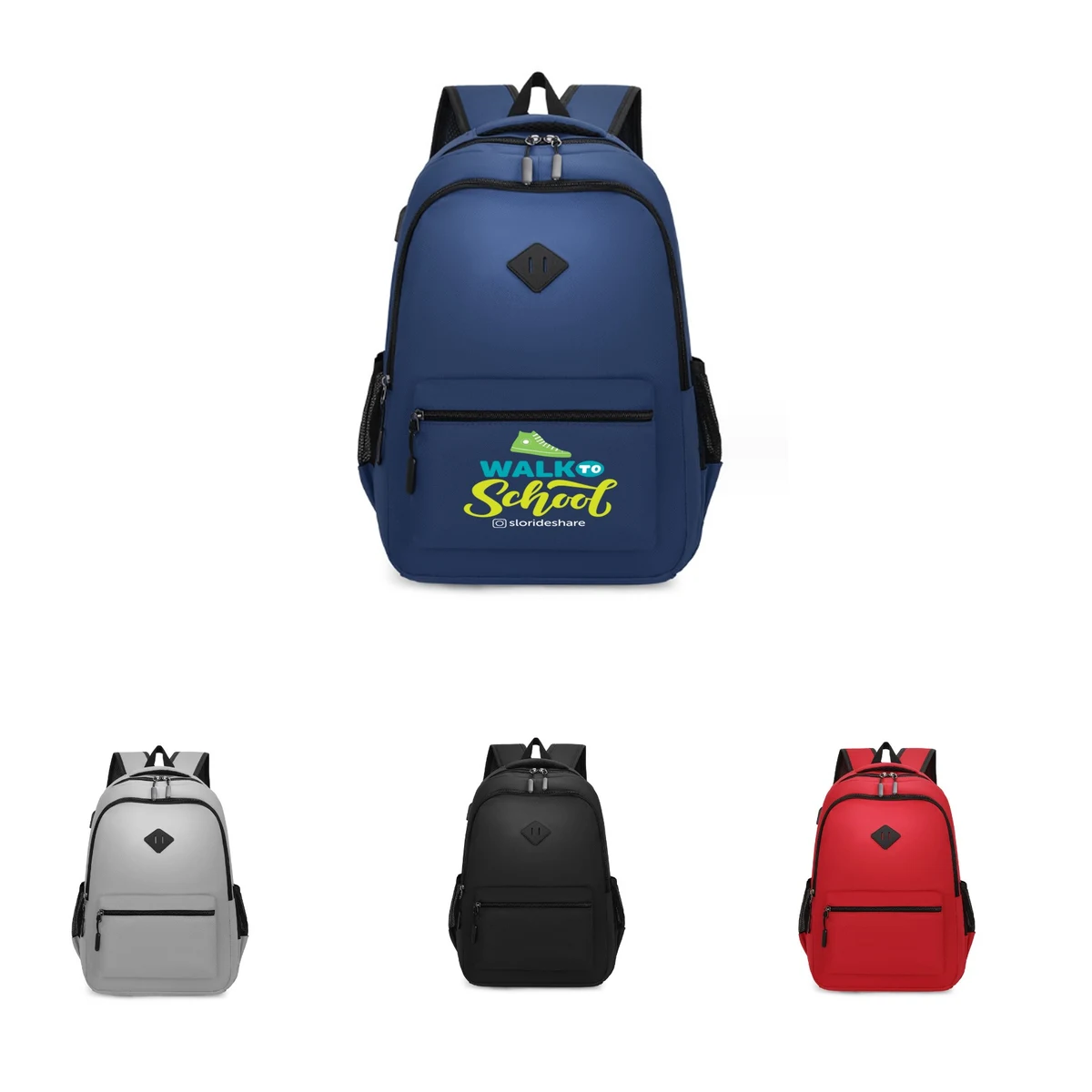 Student Bag Heavy Duty Backpack With Water Bottle Pocket 1