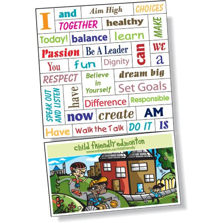 Magnetic Word Set Special (33 pieces) 35 mil, Digital Full Colour, Vinyl Topcoat 1