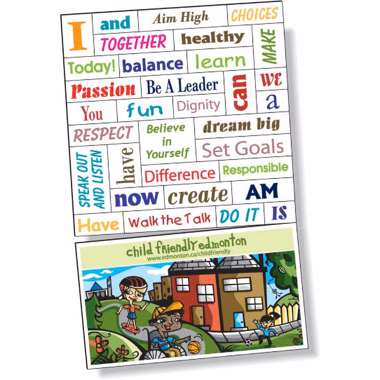 Magnetic Word Set Special (33 pieces) 20 mil, Digital Full Colour, Vinyl Topcoat