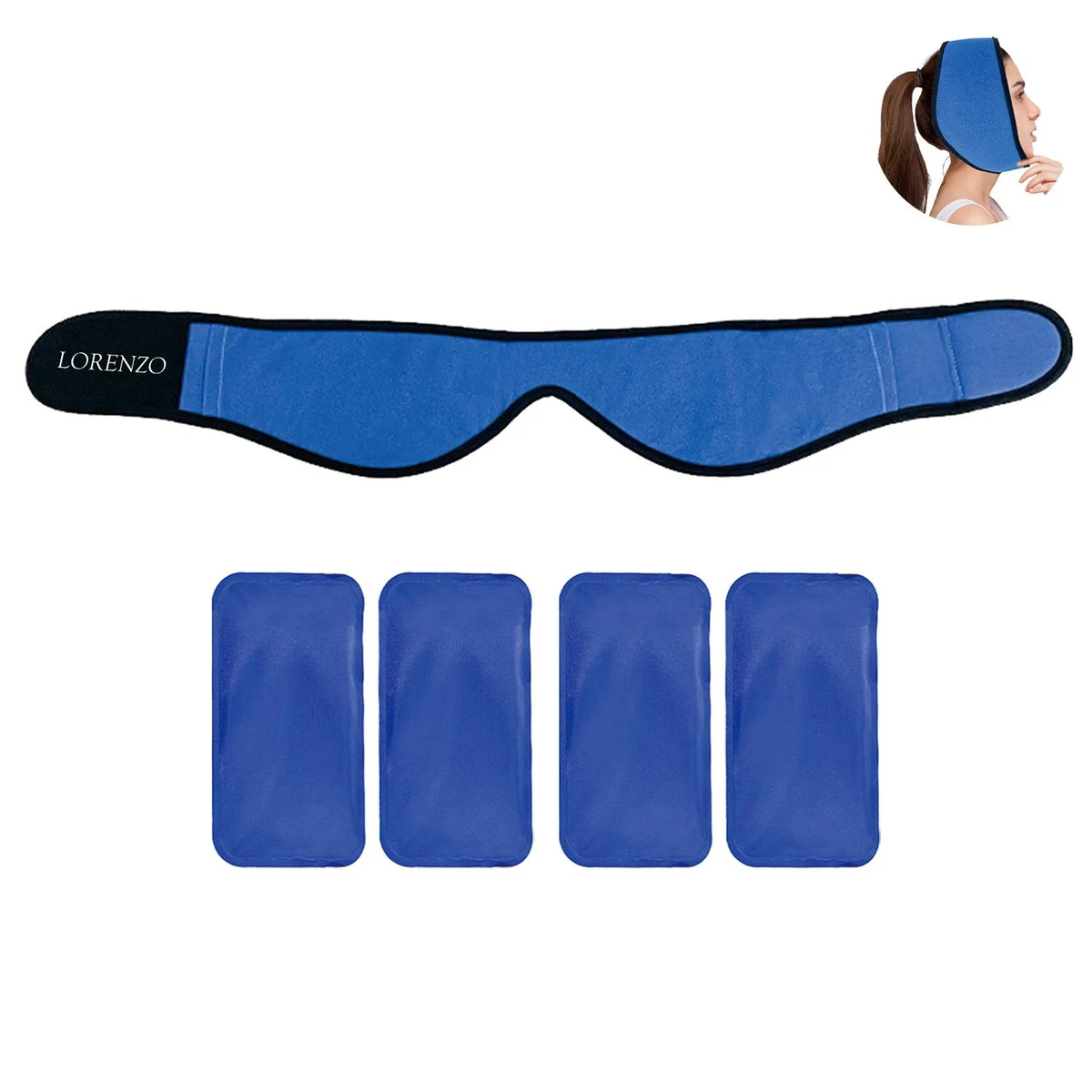 Ice Pack Adjustable Headband 1