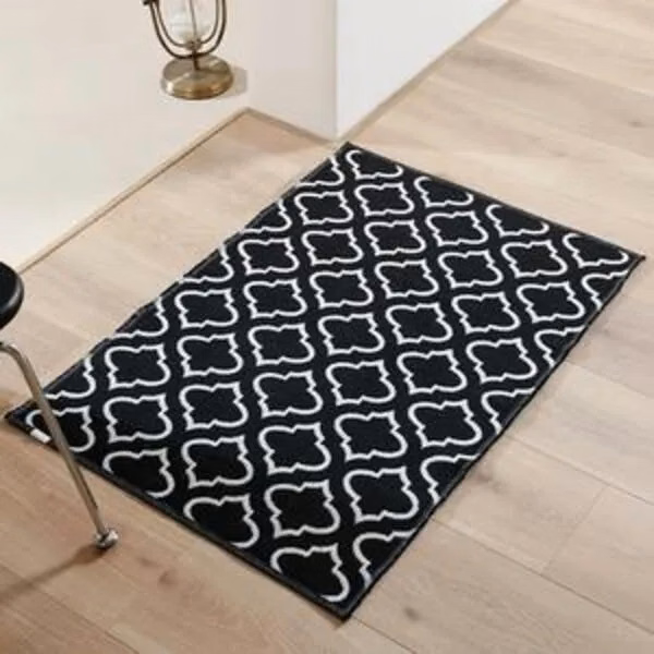 Custom - Black White Woven Geometric Entrance