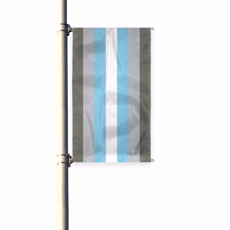 3'x8' Demiboy Pleated Light Post Banner