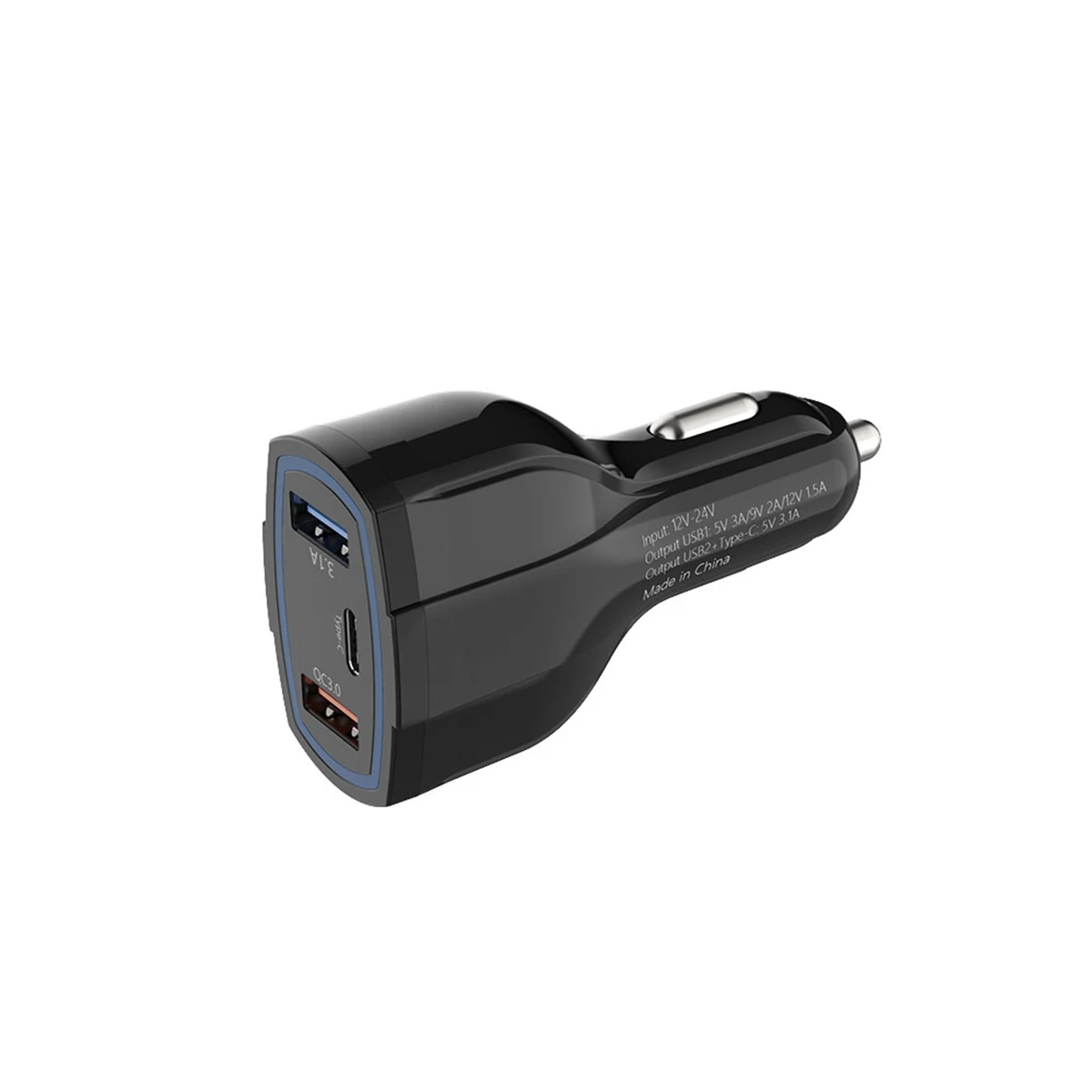 3 Ports USB + Type-C Car Charger, 35W 1