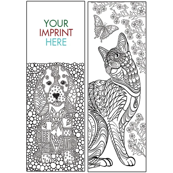 COLORING BOOKMARK - Animals Bookmark 1
