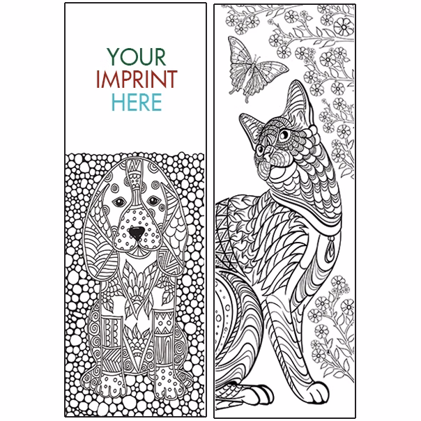 COLORING BOOKMARK - Animals Bookmark