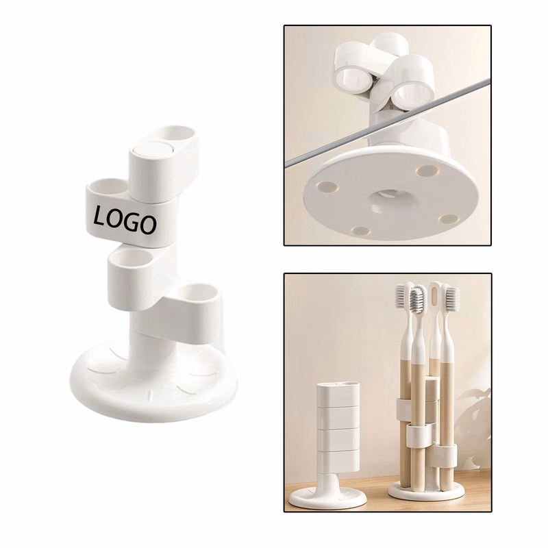 Multi Slot Rotating Toothbrush Rack