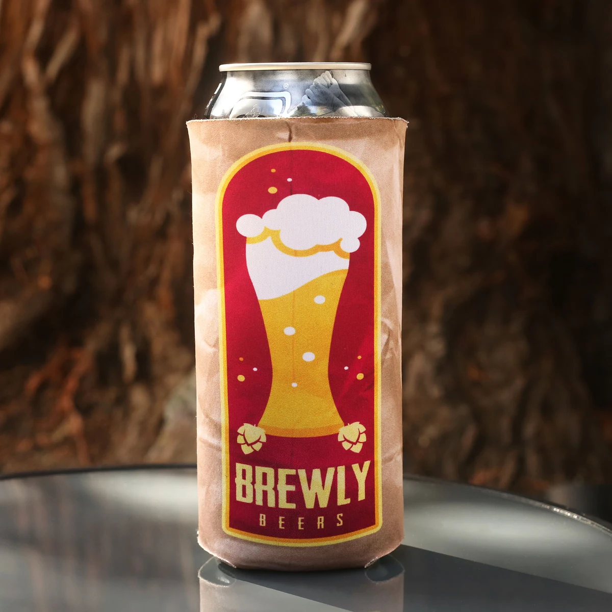 American Made Full Color 24 oz Can Cooler, custom koozie with logo imprint 1