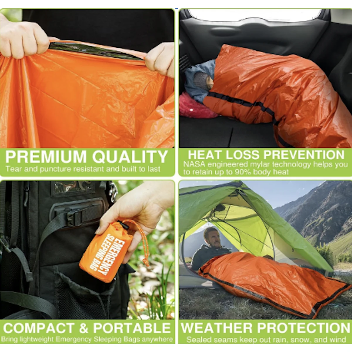 Waterproof Emergency Lightweight Survival Sleeping Bag /Emergency Blanket 1