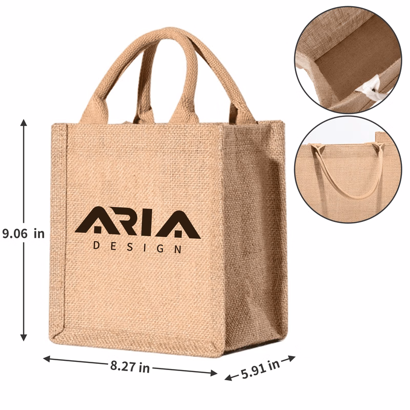 Eco-Friendly Jute Shopping Tote Bag