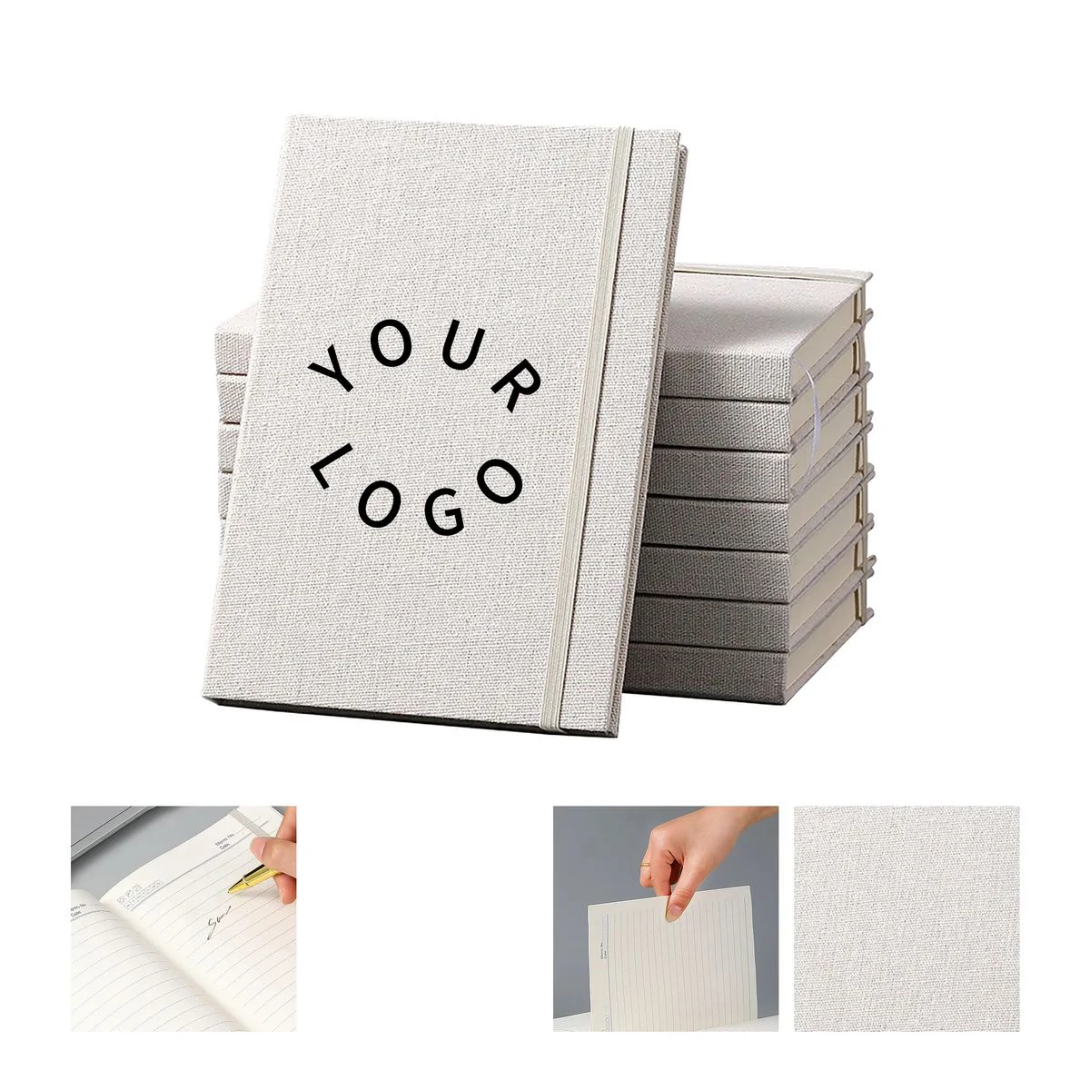 Personalized A5 Linen Notebook for Office or Personal Use 1