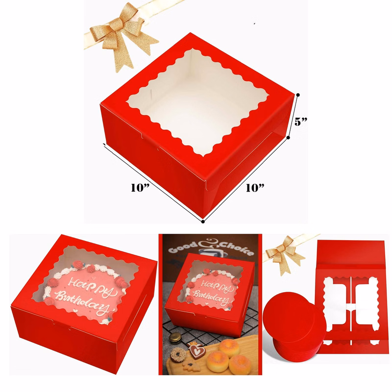 10 x 10 x 5 Inches, Cake Box With Window