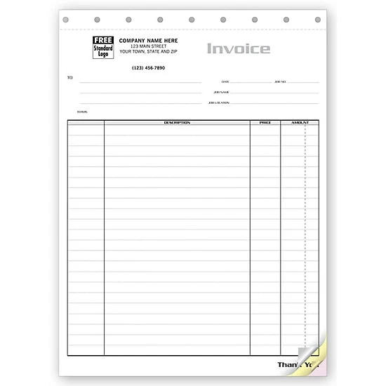 Invoices, Contractor, Intemized for Large Jobs 1