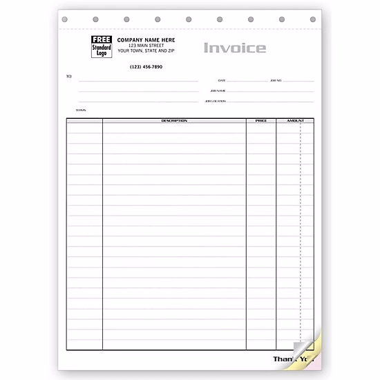 Invoices, Contractor, Intemized for Large Jobs