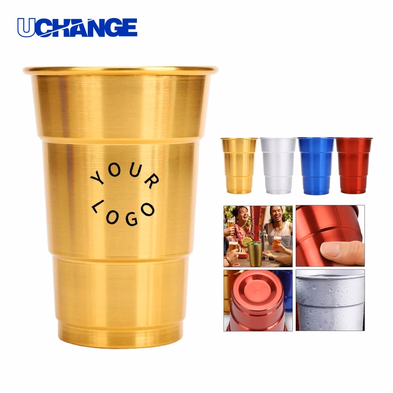 Reusable Aluminum Beer Cup Drinkware 16oz for Events