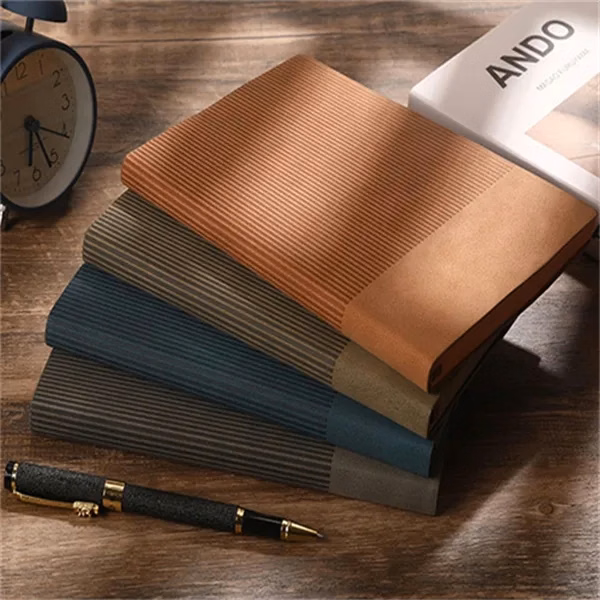 A5 luxury soft leather notebook Dorian paper printing logo