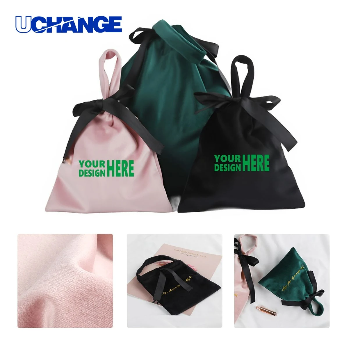 Nordic Velvet Drawstring Tote Bag 1