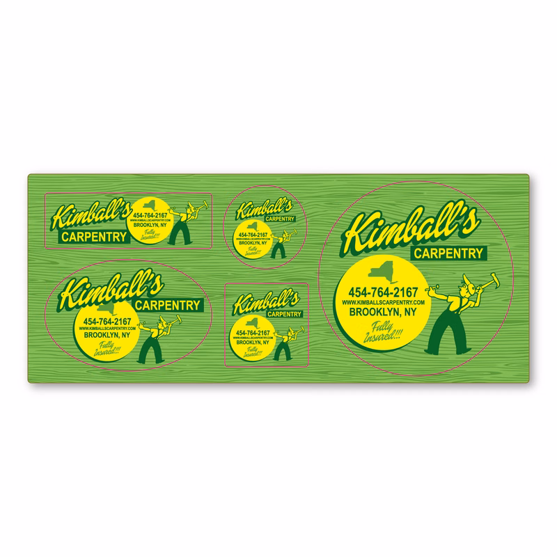 Adhesive Decal Sticker Sheet 3.75" x 9" - 3.4 Mil