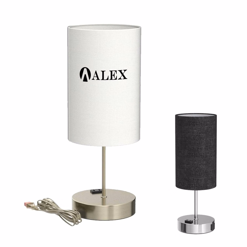 Dimmable Touch LED Table Lamp with USB Ports and Outlet