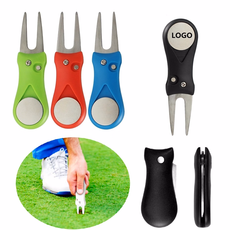 Custom Golf Divot Repair Fork With Ball Marker