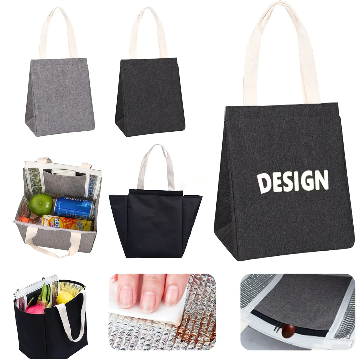 Insulated Reusable Lunch Tote 1