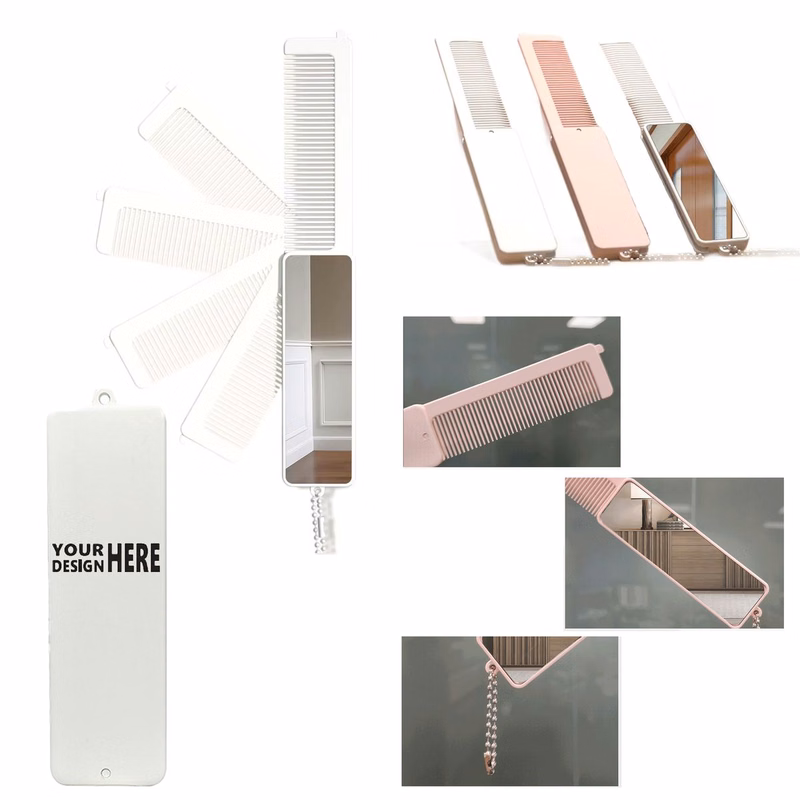 Portable Hanging Chain Comb with Mirror