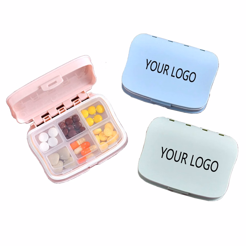 6 Compartments Pill Box  MOQ 100