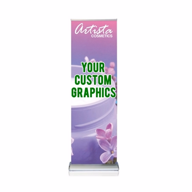 Doublestep 24 Inch Retractable Banner Stand with Graphic