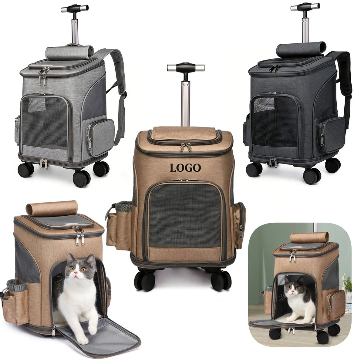 Pet Carrier Backpack With Wheels 1