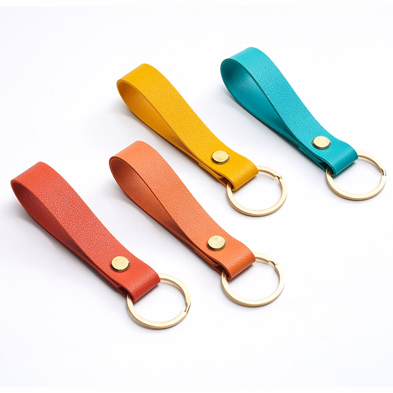 #L PU leather key chain