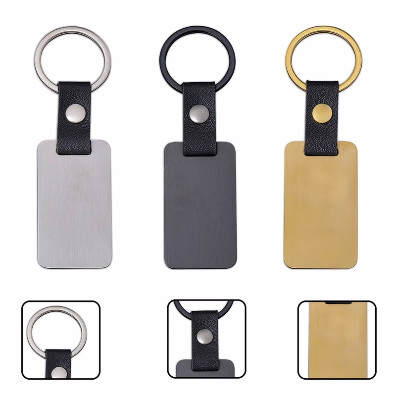 Riveted Stainless Tag Keychain