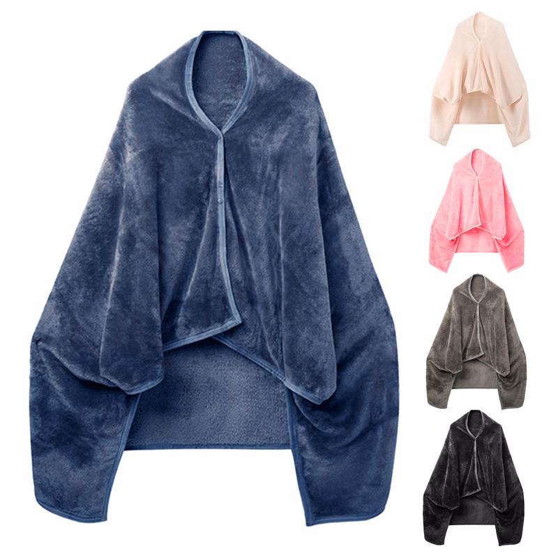 Multifunctional Foldable Cape Pillow Mantle Blanket